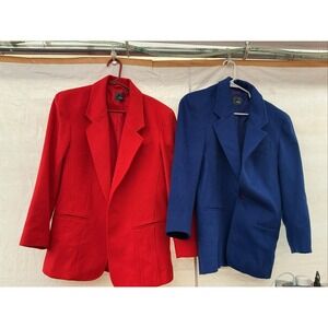 2 Count VTG Lizwear Blazer Speckle Tweed Wool Academia Preppy Career Business